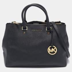 Michael Kors Black Leather Large Sutton Tote