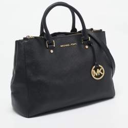 Michael Kors Black Leather Large Sutton Tote