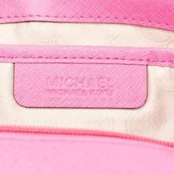 Pre Owned Michael Kors Fuchsia Leather Lana Clutch Bag