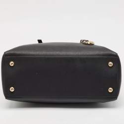 Pre Owned Michael Kors Black Leather Large Jet Set Travel Tote