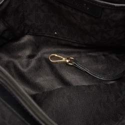 Pre Owned Michael Kors Black Leather Large Jet Set Travel Tote