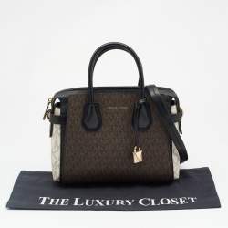 Michael Kors Tricolor Signature Coated Canvas and Leather Mercer Satchel