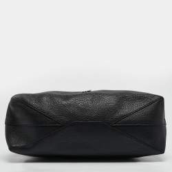 Pre Owned Michael Kors Black Leather Junie Shoulder Bag