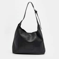 Pre Owned Michael Kors Black Leather Junie Shoulder Bag