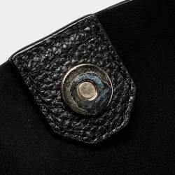 Pre Owned Michael Kors Black Leather Junie Shoulder Bag