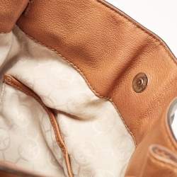 Pre Owned Michael Kors Brown Leather Large Hamilton North South Tote