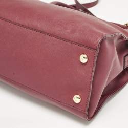 Michael Kors Burgundy Leather East/West Hamilton Tote
