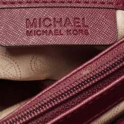 Michael Kors Burgundy Leather East/West Hamilton Tote