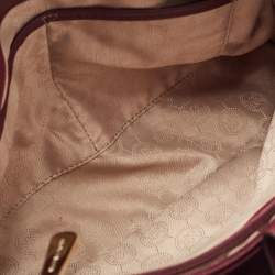 Michael Kors Burgundy Leather East/West Hamilton Tote