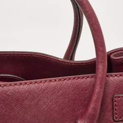 Michael Kors Burgundy Leather East/West Hamilton Tote