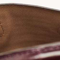 Michael Kors Burgundy Croc Embossed Leather Mini Mercer Tote
