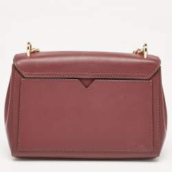 Pre Owned Michael Kors Burgundy Leather Small Lita Shoulder Bag