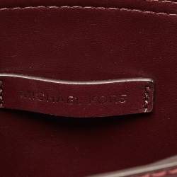 Pre Owned Michael Kors Burgundy Leather Small Lita Shoulder Bag