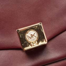 Pre Owned Michael Kors Burgundy Leather Small Lita Shoulder Bag