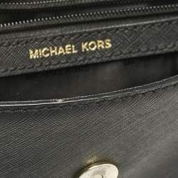 Michael Kors Black Leather Mini Ava Top Handle Bag