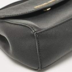 Michael Kors Black Leather Mini Ava Top Handle Bag