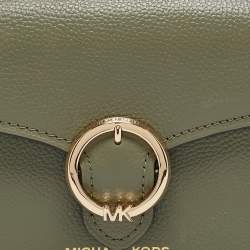 Pre Owned Michael Kors Olive Green Leather Small Wanda Shoulder Bag