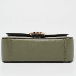 Pre Owned Michael Kors Olive Green Leather Small Wanda Shoulder Bag