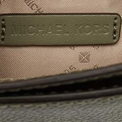 Pre Owned Michael Kors Olive Green Leather Small Wanda Shoulder Bag