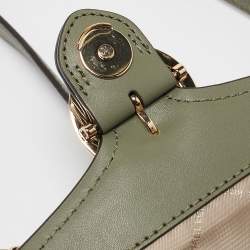 Pre Owned Michael Kors Olive Green Leather Small Wanda Shoulder Bag