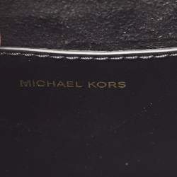 Pre Owned Michael Kors Black Leather Small Greenwich Shoulder Bag