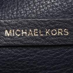 Michael Kors Navy Blue Leather Ashbury Hobo