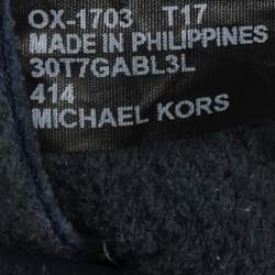 Michael Kors Navy Blue Leather Ashbury Hobo