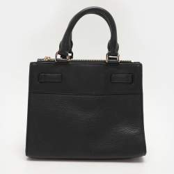 Pre Owned Michael Kors Black Leather Reagan Tote