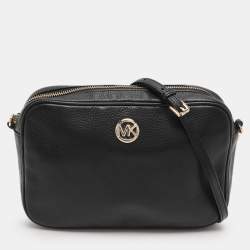 Pre Owned Michael Kors Black Leather Crossbody Bag