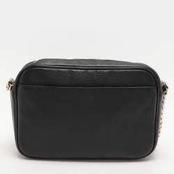 Pre Owned Michael Kors Black Leather Crossbody Bag