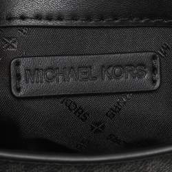 Michael Kors Dark Grey Coated Canvas Cece Shoulder Bags