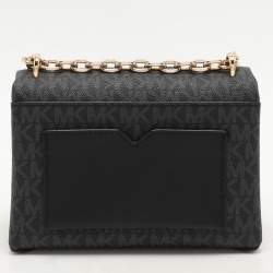 Michael Kors Dark Grey Coated Canvas Cece Shoulder Bags