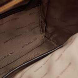 Michael Kors Brown Signature Coated Canvas Jessa Convertible Backpack