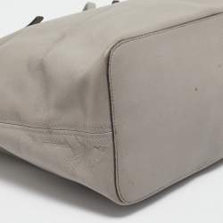 Michael Kors Grey Faux Leather Large Jet Set Travel Tote