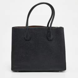 Michael Kors Black Leather Large Mercer Tote
