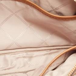 Michael Kors Beige/Brown Signatur Canvas Jet Set Travel Wristlet Pouch