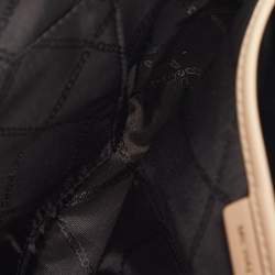 Pre Owned Michael Kors Black Monogram Patent Leather Large Jet Set Crossbody Bag