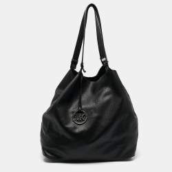 Michael Kors Black Leather Colgate Grab Shoulder Bag
