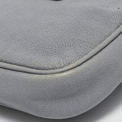 Pre Owned MICHAEL Michael Kors Light Blue Leather Mini Jet Set Crossbody Bag