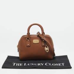 Pre Owned Michael Kors Brown Leather Mini Satchel