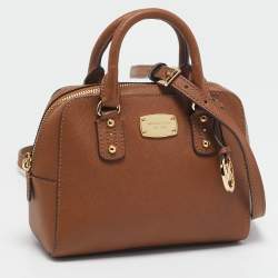 Pre Owned Michael Kors Brown Leather Mini Satchel