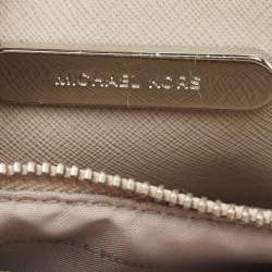Michael Kors Cream/Silver Python Embossed Leather Small Mercer Tote