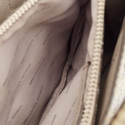 Michael Kors Cream/Silver Python Embossed Leather Small Mercer Tote