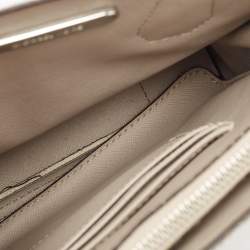 Michael Kors Cream/Silver Python Embossed Leather Small Mercer Tote