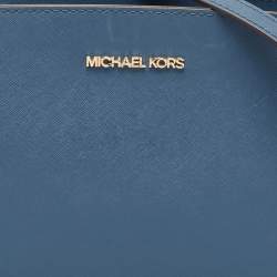 Pre Owned Michael Kors Blue Leather Small Selma Crossbody Bag