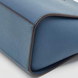 Pre Owned Michael Kors Blue Leather Small Selma Crossbody Bag