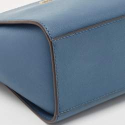 Pre Owned Michael Kors Blue Leather Small Selma Crossbody Bag