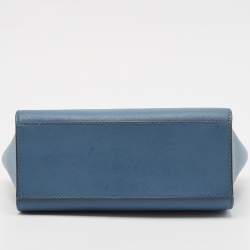 Pre Owned Michael Kors Blue Leather Small Selma Crossbody Bag