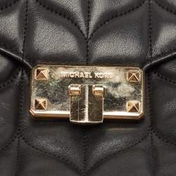Michael Kors Black Quilted Leather Large Peyton Shoulder Bag