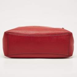 Michael Kors Red Leather Medium Walsh Tote